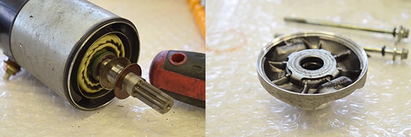 XJR400R セルモーター ブラシ清掃