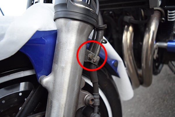 XJR400R ブレーキホース交換