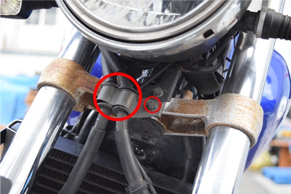 XJR400R ブレーキホース交換