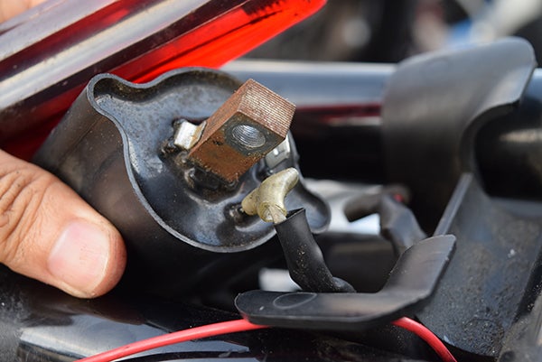 XJR400R プラグコード交換