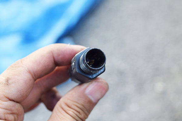 XJR400R プラグコード交換