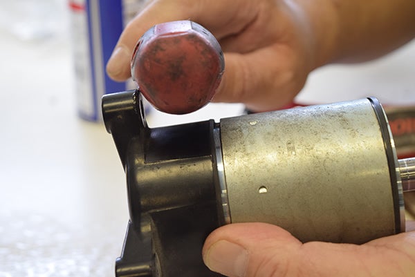 XJR400R セルモーター ブラシ清掃