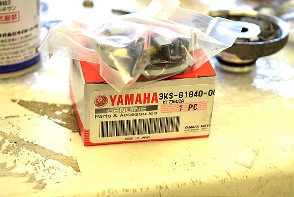 XJR400R セルモーター ブラシ交換