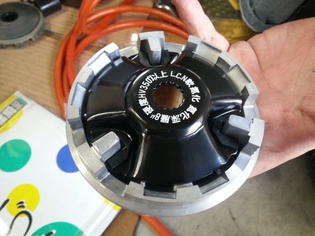 プーリーにランプレートをセット