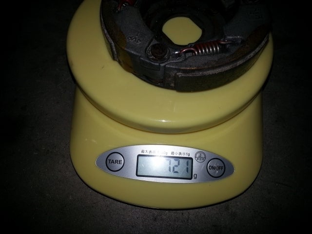 BWS100のノーマルクラッチシュー重量