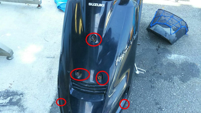 アドレスV100 マフラー交換