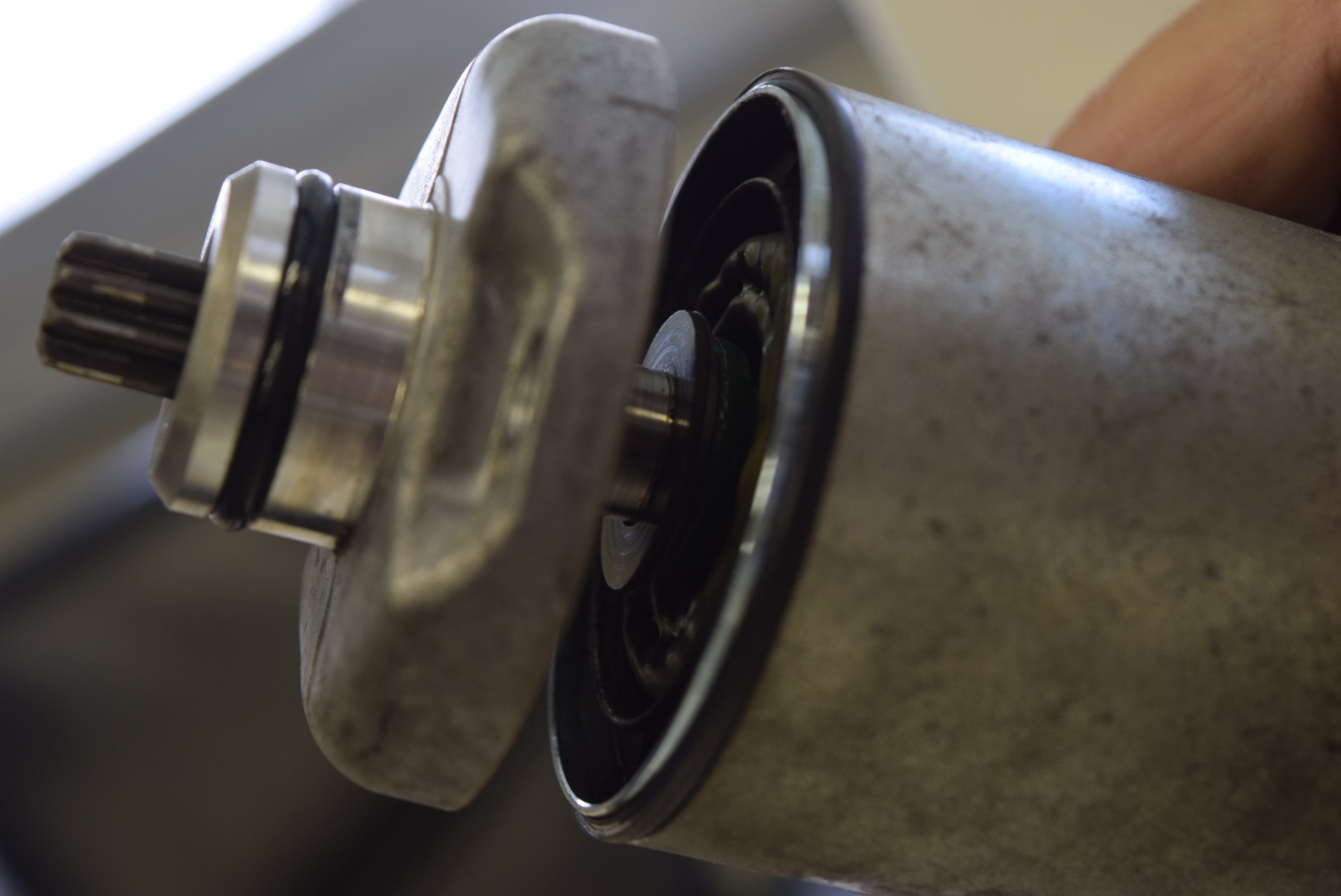 XJR400R セルモーター ブラシ清掃