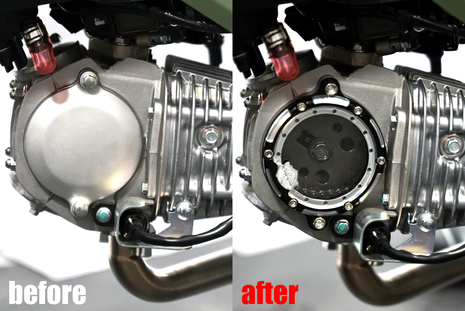 クロスカブ110 JA60にスケルトンカムギアカバーを装着｜カムギアが見える新商品を手軽に取付